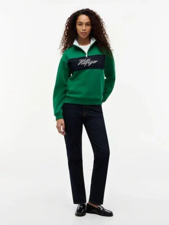 Brushed-Back Quarter-Zip Sweatshirt