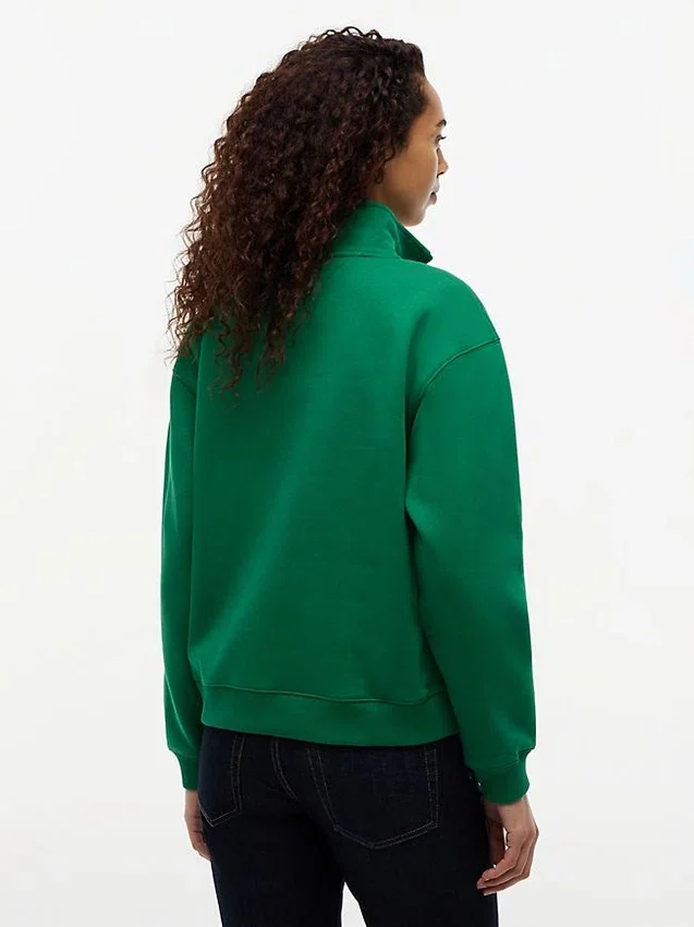 Brushed-Back Quarter-Zip Sweatshirt Brushed-Back Quarter-Zip Sweatshirt