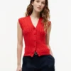 Cable Knit Cardigan Vest