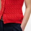 Cable Knit Cardigan Vest