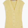 Cable Knit Cardigan Vest