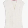 Cable Knit Cardigan Vest