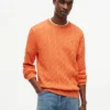 Cable Knit Crewneck Sweater