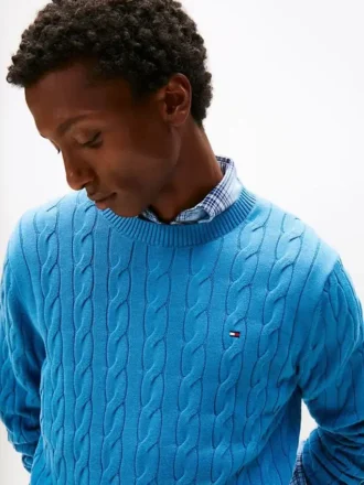 Cable Knit Crewneck Sweater