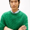Cable Knit Crewneck Sweater
