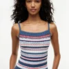 Cable Knit Striped Tank Top Cable Knit Striped Tank Top
