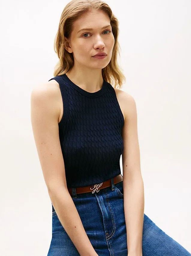 Cable Knit Sweater Tank Cable Knit Sweater Tank