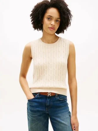 Cable Knit Sweater Vest