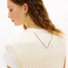 Cable Knit V-Neck Sweater Vest