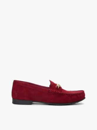 Chain-Link Suede Loafer
