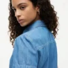 Chambray Puff-Sleeve Shirt Chambray Puff-Sleeve Shirt