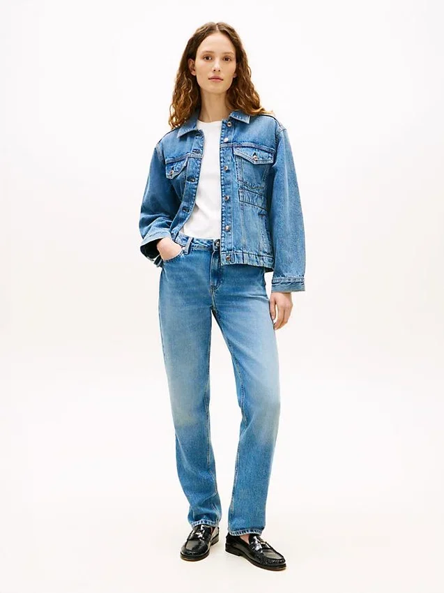 Cinched Faded Denim Jacket Cinched Faded Denim Jacket