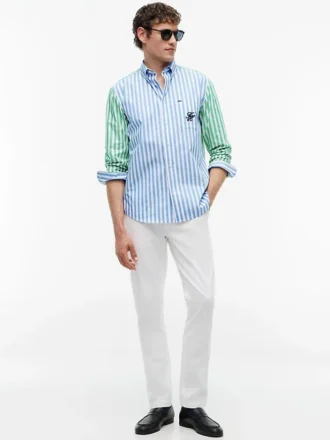 Classic Fit Mix Stripe Paper-Touch Shirt