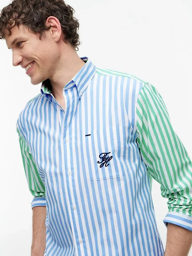 Classic Fit Mix Stripe Paper-Touch Shirt Classic Fit Mix Stripe Paper-Touch Shirt