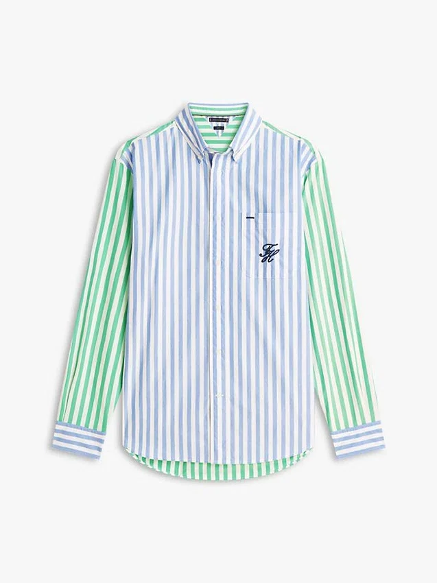 Classic Fit Mix Stripe Paper-Touch Shirt Classic Fit Mix Stripe Paper-Touch Shirt