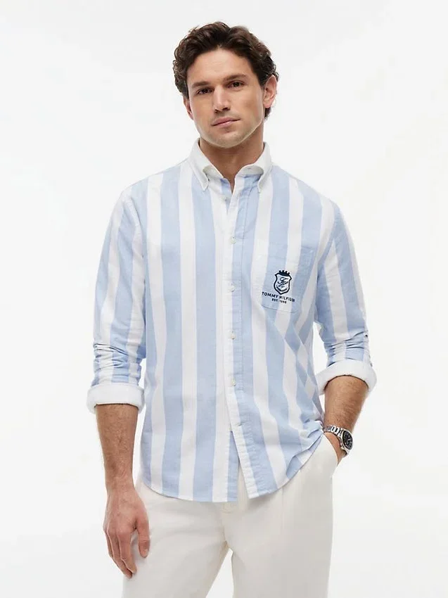 Classic Fit Monogram Crest Oxford Shirt Classic Fit Monogram Crest Oxford Shirt