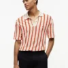 Classic Fit Stripe Open-Knit Polo Classic Fit Stripe Open-Knit Polo