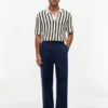 Classic Fit Stripe Open-Knit Polo Classic Fit Stripe Open-Knit Polo