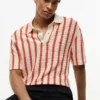 Classic Fit Stripe Open-Knit Polo Classic Fit Stripe Open-Knit Polo
