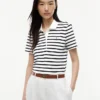 Classic Fit Striped Stretch Pique Polo Classic Fit Striped Stretch Pique Polo