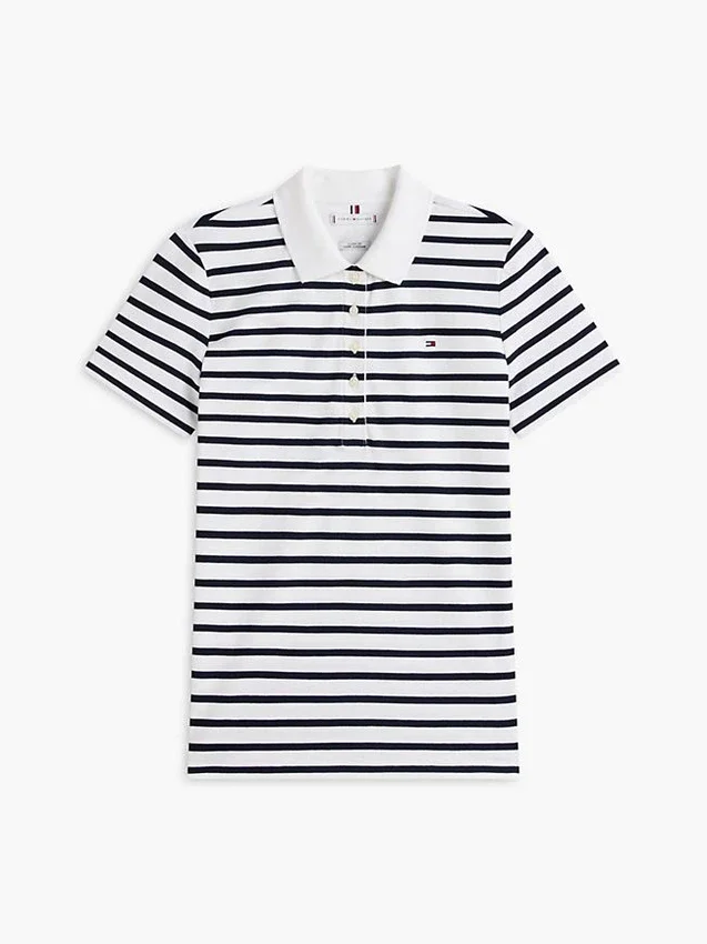Classic Fit Striped Stretch Pique Polo Classic Fit Striped Stretch Pique Polo