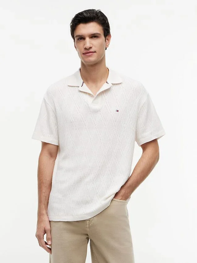 Classic Fit Textured Jacquard Polo Classic Fit Textured Jacquard Polo