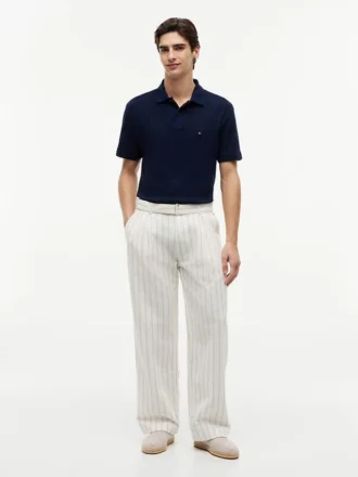 Classic Fit Textured Jacquard Polo