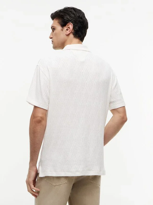 Classic Fit Textured Jacquard Polo Classic Fit Textured Jacquard Polo