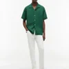 Classic Fit Windowpane Dobby Camp Shirt Classic Fit Windowpane Dobby Camp Shirt