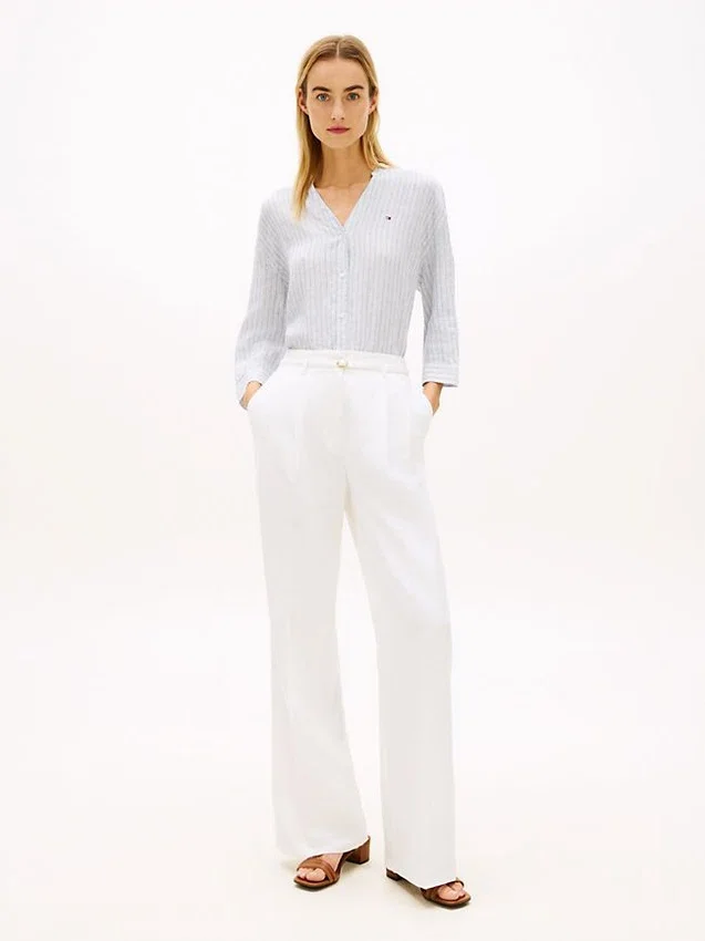 Collarless Linen Pullover Shirt Collarless Linen Pullover Shirt