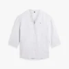 Collarless Linen Pullover Shirt Collarless Linen Pullover Shirt