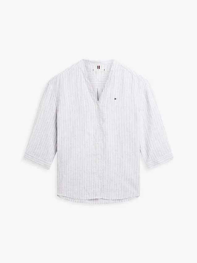 Collarless Linen Pullover Shirt Collarless Linen Pullover Shirt