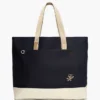 Colorblock Canvas Tote Bag