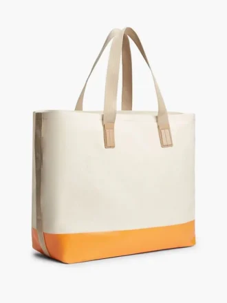 Colorblock Canvas Tote Bag