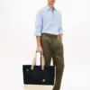 Colorblock Canvas Tote Bag