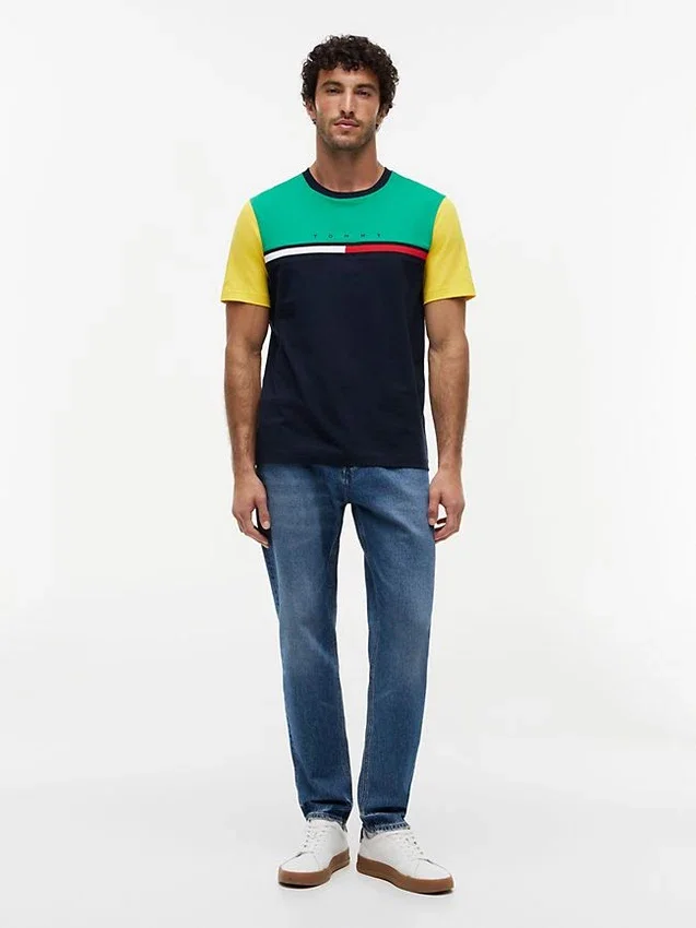 Colorblock Flag Stripe Logo T-Shirt Colorblock Flag Stripe Logo T-Shirt