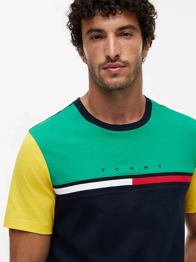 Colorblock Flag Stripe Logo T-Shirt Colorblock Flag Stripe Logo T-Shirt
