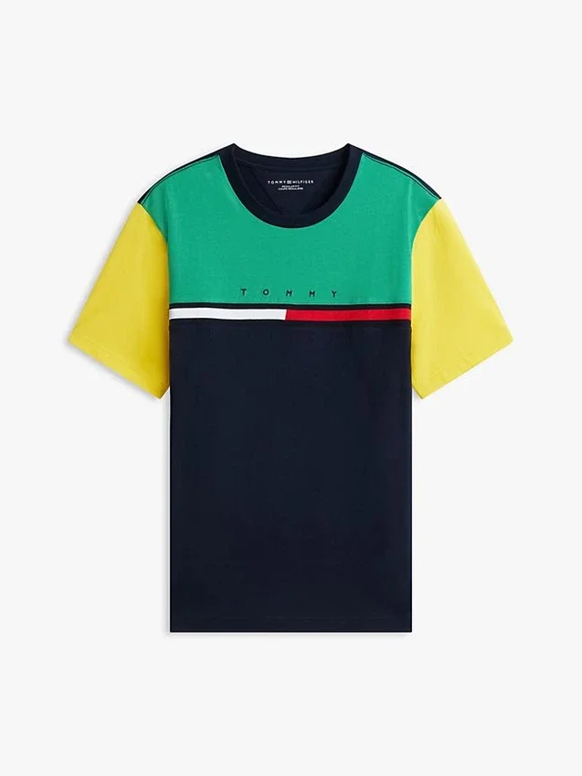 Colorblock Flag Stripe Logo T-Shirt Colorblock Flag Stripe Logo T-Shirt