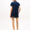 Contrast Trim Shirt & Short Sleep Set
