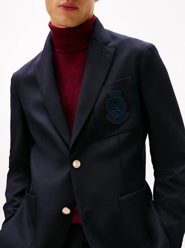 Crest Logo Wool Club Blazer Crest Logo Wool Club Blazer