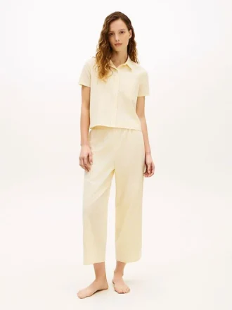 Cropped Shirt & Pant Sleep Set