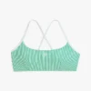 Crossed-Back Seersucker Bikini Top Crossed-Back Seersucker Bikini Top