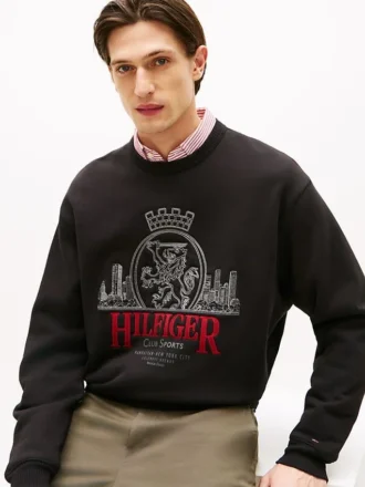 Embroidered Crest Logo Sweatshirt