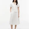 Embroidered Eyelet Midi Skirt Embroidered Eyelet Midi Skirt