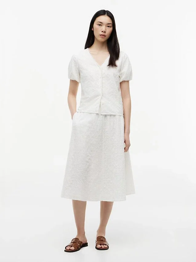 Embroidered Eyelet Midi Skirt Embroidered Eyelet Midi Skirt