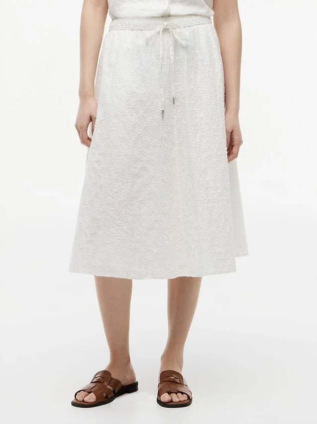Embroidered Eyelet Midi Skirt Embroidered Eyelet Midi Skirt