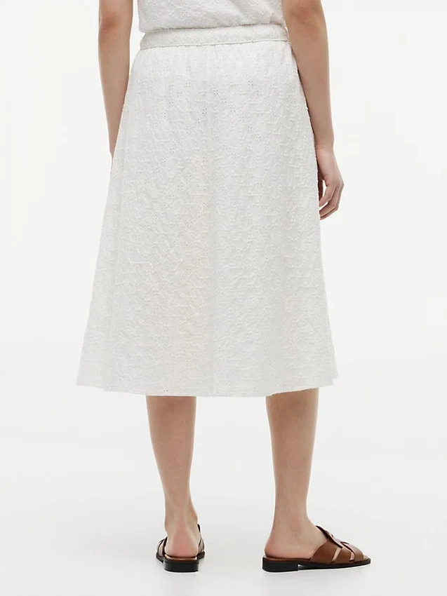 Embroidered Eyelet Midi Skirt Embroidered Eyelet Midi Skirt