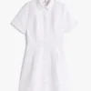 Embroidered Eyelet Poplin Shirtdress Embroidered Eyelet Poplin Shirtdress