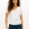Embroidered Eyelet V-Neck Shirt Embroidered Eyelet V-Neck Shirt