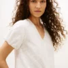 Embroidered Eyelet V-Neck Shirt Embroidered Eyelet V-Neck Shirt
